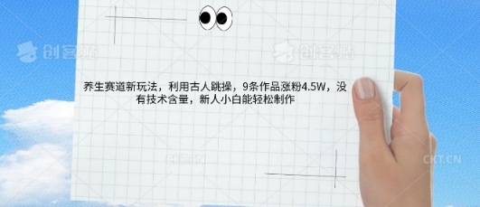 AI养生赛道新玩法,10条作品涨粉5.2W,操作简单,新人小白能轻松制作-青年云网创—高质量项目商城