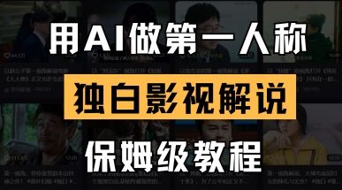 用AI做第一人称独白影视解说,手把手教学,保姆级教程-青年云网创—高质量项目商城